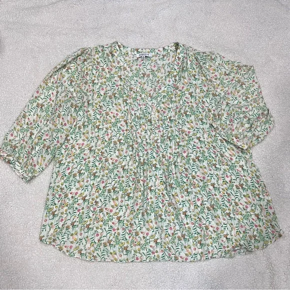 Rose & Olive Lightweight Romantic V-Neck Blouse, Women’s Size 2X - Picture 7 of 12